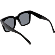 zeroUV Bold Oversize Square Horned Rim Flat Lens Sunglasses A252 Sunglasses