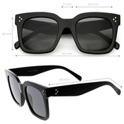 zeroUV Bold Oversize Square Horned Rim Flat Lens Sunglasses A252 Sunglasses