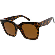 zeroUV Bold Oversize Square Horned Rim Flat Lens Sunglasses A252 Sunglasses