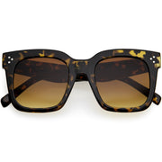 zeroUV Bold Oversize Square Horned Rim Flat Lens Sunglasses A252 Sunglasses