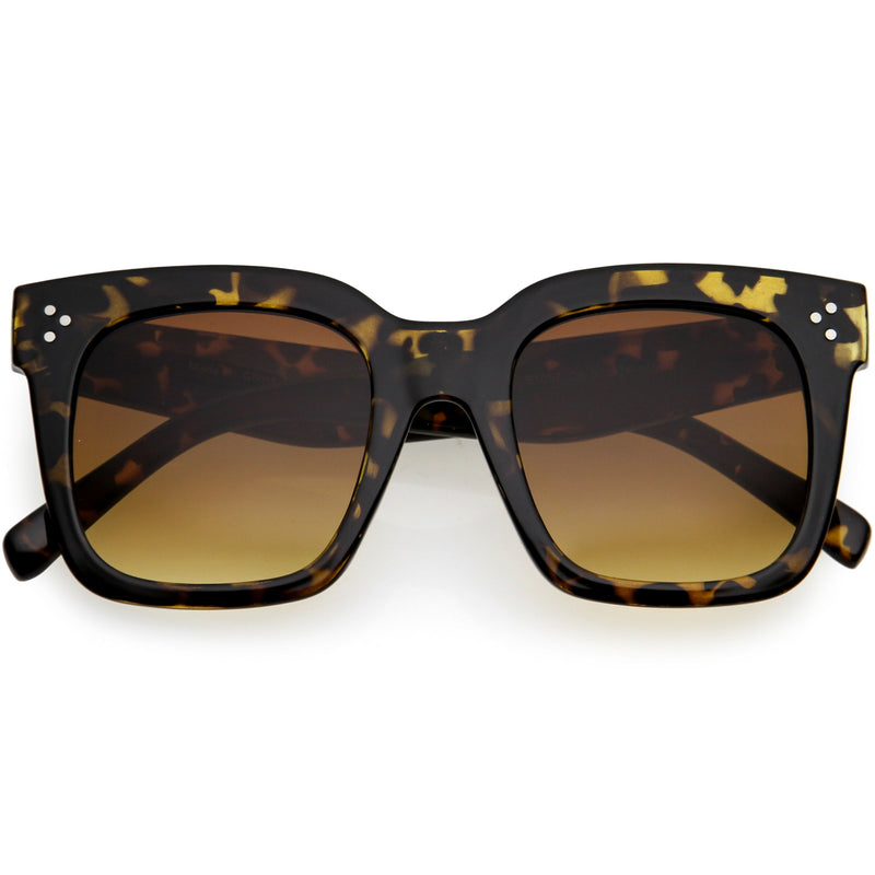 zeroUV Bold Oversize Square Horned Rim Flat Lens Sunglasses A252 Sunglasses