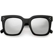 zeroUV Bold Oversize Square Horned Rim Flat Lens Sunglasses A252 Sunglasses