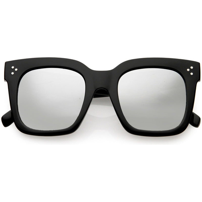 zeroUV Bold Oversize Square Horned Rim Flat Lens Sunglasses A252 Sunglasses