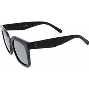 zeroUV Bold Oversize Square Horned Rim Flat Lens Sunglasses A252 Sunglasses