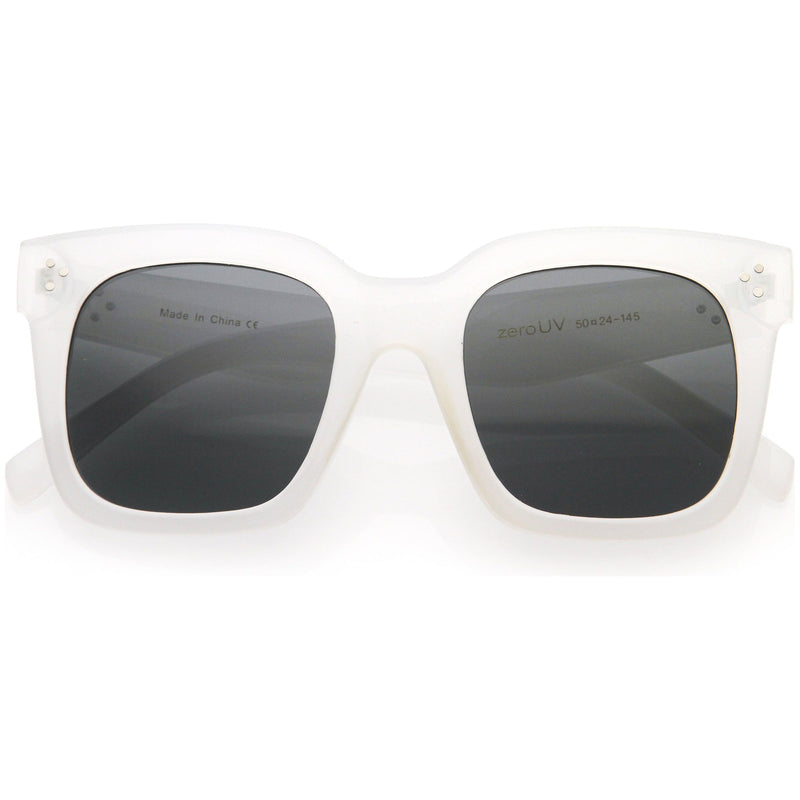 zeroUV Bold Oversize Square Horned Rim Flat Lens Sunglasses A252 Sunglasses