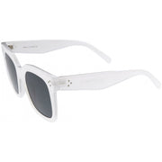 zeroUV Bold Oversize Square Horned Rim Flat Lens Sunglasses A252 Sunglasses