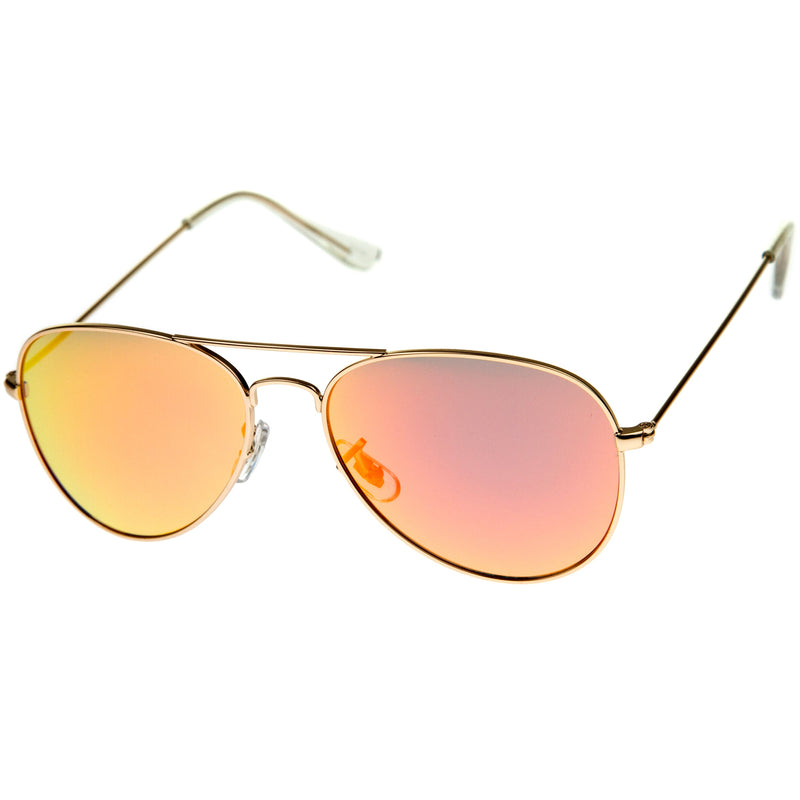 zeroUV Premium Nickel Plated Frame Multi-Coated Mirror Lens Aviator Sunglasses A284 Sunglasses