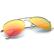 zeroUV Premium Nickel Plated Frame Multi-Coated Mirror Lens Aviator Sunglasses A284 Sunglasses