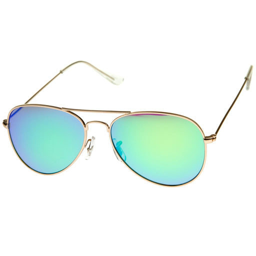 zeroUV Premium Nickel Plated Frame Multi-Coated Mirror Lens Aviator Sunglasses A284 Sunglasses