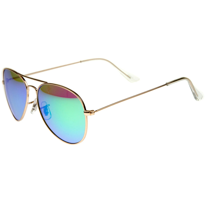 zeroUV Premium Nickel Plated Frame Multi-Coated Mirror Lens Aviator Sunglasses A284 Sunglasses