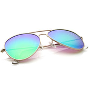 zeroUV Premium Nickel Plated Frame Multi-Coated Mirror Lens Aviator Sunglasses A284 Sunglasses