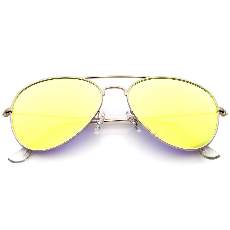 zeroUV Premium Nickel Plated Frame Multi-Coated Mirror Lens Aviator Sunglasses A284 Sunglasses