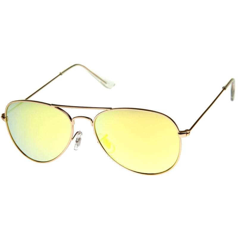 zeroUV Premium Nickel Plated Frame Multi-Coated Mirror Lens Aviator Sunglasses A284 Sunglasses