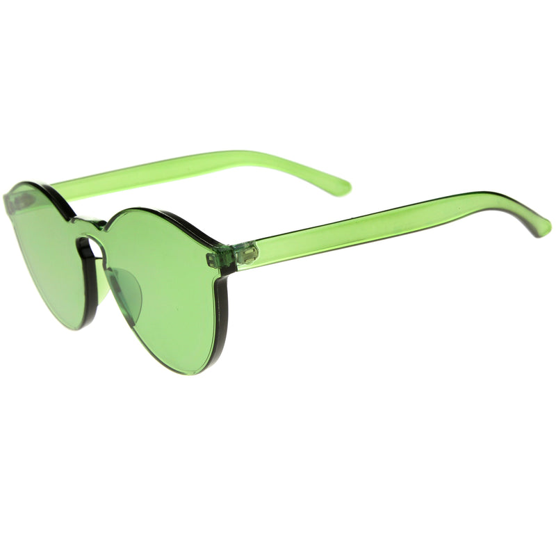 zeroUV Rimless Monoblock Cut PC Color Lens Rimless Sunglasses A368 Sunglasses