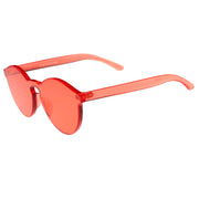 zeroUV Rimless Monoblock Cut PC Color Lens Rimless Sunglasses A368 Sunglasses