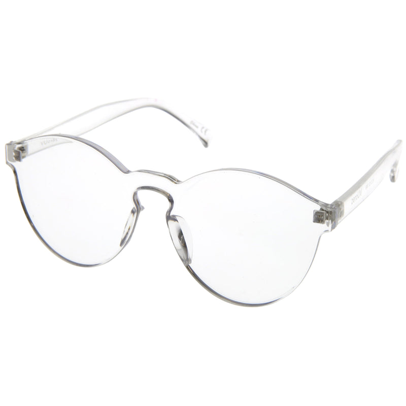 zeroUV Rimless Monoblock Cut PC Color Lens Rimless Sunglasses A368 Sunglasses