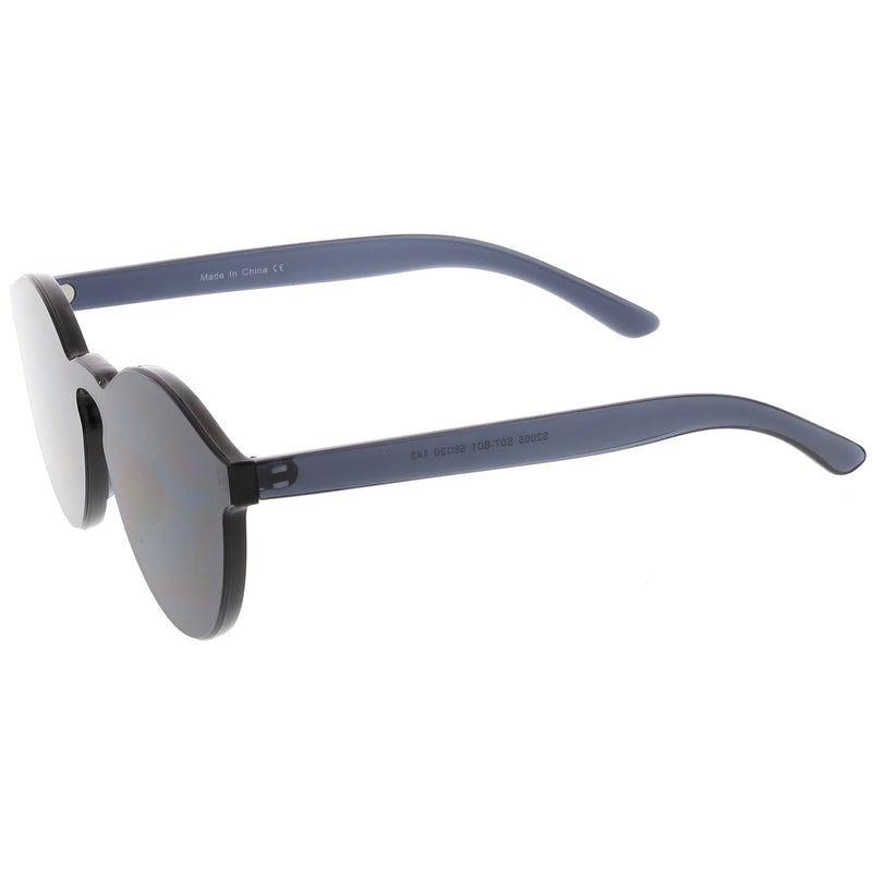 zeroUV Rimless Monoblock Cut PC Color Lens Rimless Sunglasses A368 Sunglasses