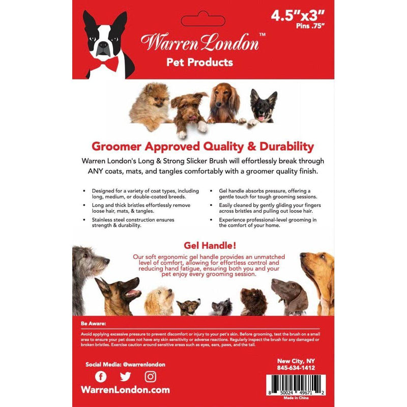 Warren London Gel-Handle Slicker Brush Pet Combs & Brushes
