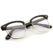 zeroUV Vintage Inspired Classic Horned Rim Half Frame Clear Lens Glasses 2933 Glasses
