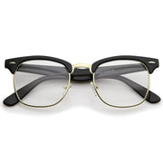 zeroUV Vintage Inspired Classic Horned Rim Half Frame Clear Lens Glasses 2933 Glasses