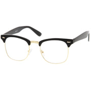 zeroUV Vintage Inspired Classic Horned Rim Half Frame Clear Lens Glasses 2933 Glasses
