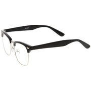 zeroUV Vintage Inspired Classic Horned Rim Half Frame Clear Lens Glasses 2933 Glasses