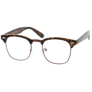 zeroUV Vintage Inspired Classic Horned Rim Half Frame Clear Lens Glasses 2933 Glasses