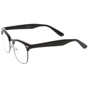 zeroUV Vintage Inspired Classic Horned Rim Half Frame Clear Lens Glasses 2933 Glasses