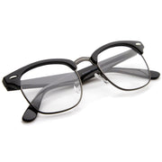 zeroUV Vintage Inspired Classic Horned Rim Half Frame Clear Lens Glasses 2933 Glasses