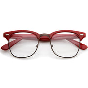 zeroUV Vintage Inspired Classic Horned Rim Half Frame Clear Lens Glasses 2933 Glasses