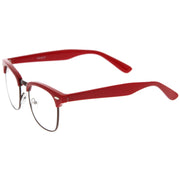 zeroUV Vintage Inspired Classic Horned Rim Half Frame Clear Lens Glasses 2933 Glasses