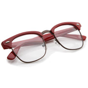 zeroUV Vintage Inspired Classic Horned Rim Half Frame Clear Lens Glasses 2933 Glasses