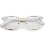 zeroUV Vintage Inspired Classic Horned Rim Half Frame Clear Lens Glasses 2933 Glasses