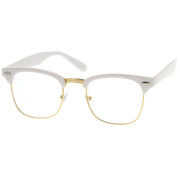 zeroUV Vintage Inspired Classic Horned Rim Half Frame Clear Lens Glasses 2933 Glasses