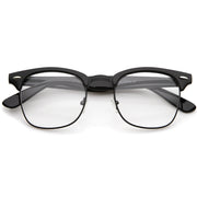 zeroUV Vintage Inspired Classic Horned Rim Half Frame Clear Lens Glasses 2933 Glasses
