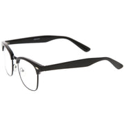 zeroUV Vintage Inspired Classic Horned Rim Half Frame Clear Lens Glasses 2933 Glasses