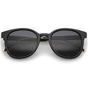 zeroUV Casual Metal Temple Square Lens Horn Rimmed Sunglasses A750 Sunglasses