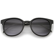 zeroUV Casual Metal Temple Square Lens Horn Rimmed Sunglasses A750 Sunglasses