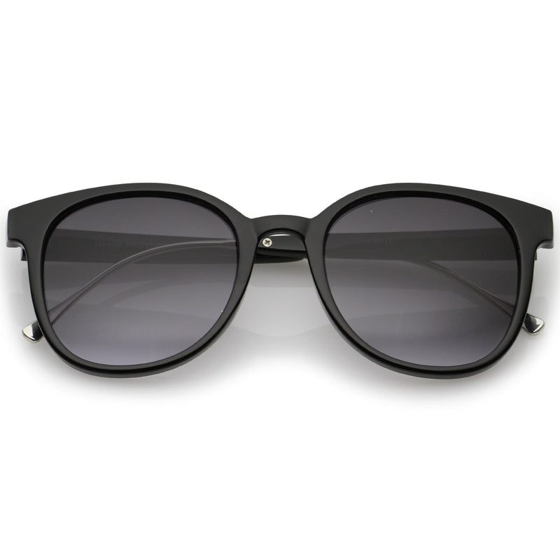 zeroUV Casual Metal Temple Square Lens Horn Rimmed Sunglasses A750 Sunglasses