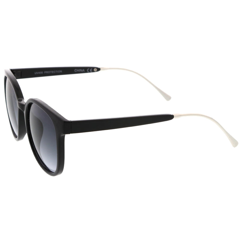 zeroUV Casual Metal Temple Square Lens Horn Rimmed Sunglasses A750 Sunglasses