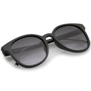 zeroUV Casual Metal Temple Square Lens Horn Rimmed Sunglasses A750 Sunglasses