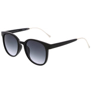 zeroUV Casual Metal Temple Square Lens Horn Rimmed Sunglasses A750 Sunglasses