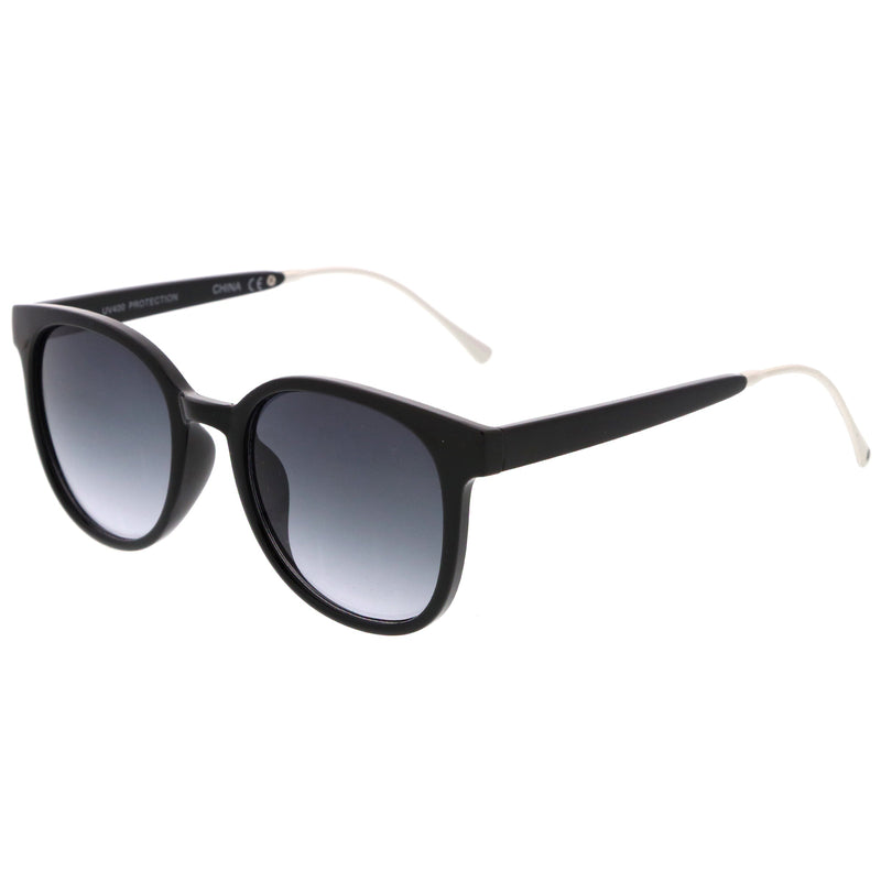 zeroUV Casual Metal Temple Square Lens Horn Rimmed Sunglasses A750 Sunglasses