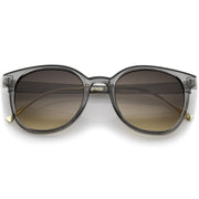 zeroUV Casual Metal Temple Square Lens Horn Rimmed Sunglasses A750 Sunglasses