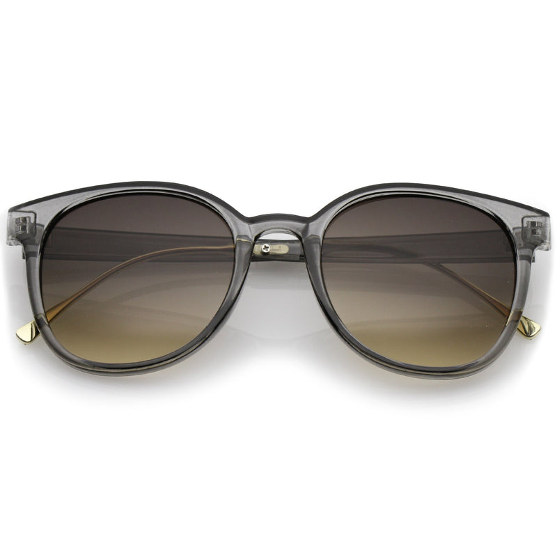 zeroUV Casual Metal Temple Square Lens Horn Rimmed Sunglasses A750 Sunglasses