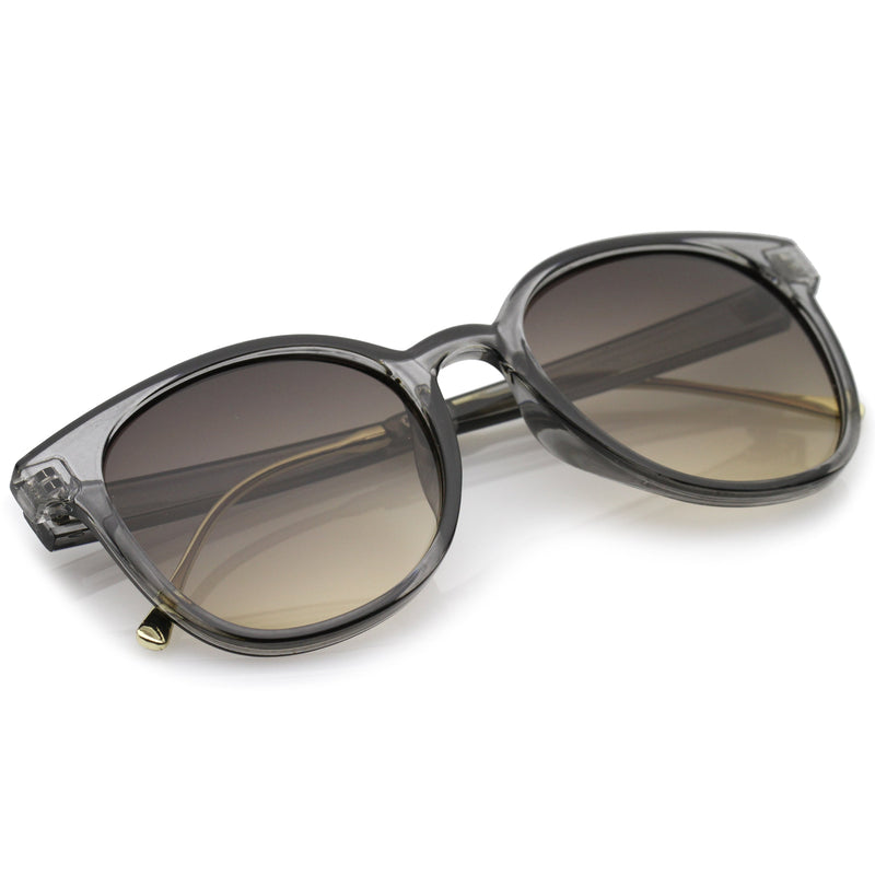 zeroUV Casual Metal Temple Square Lens Horn Rimmed Sunglasses A750 Sunglasses