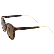 zeroUV Casual Metal Temple Square Lens Horn Rimmed Sunglasses A750 Sunglasses