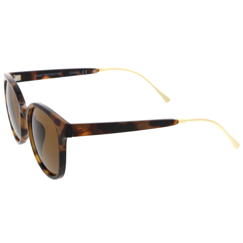 zeroUV Casual Metal Temple Square Lens Horn Rimmed Sunglasses A750 Sunglasses