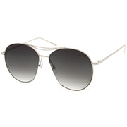 zeroUV Oversize Thin Metal Flat Gradient Flat Lens Sunglasses A845 Sunglasses