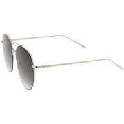zeroUV Oversize Thin Metal Flat Gradient Flat Lens Sunglasses A845 Sunglasses